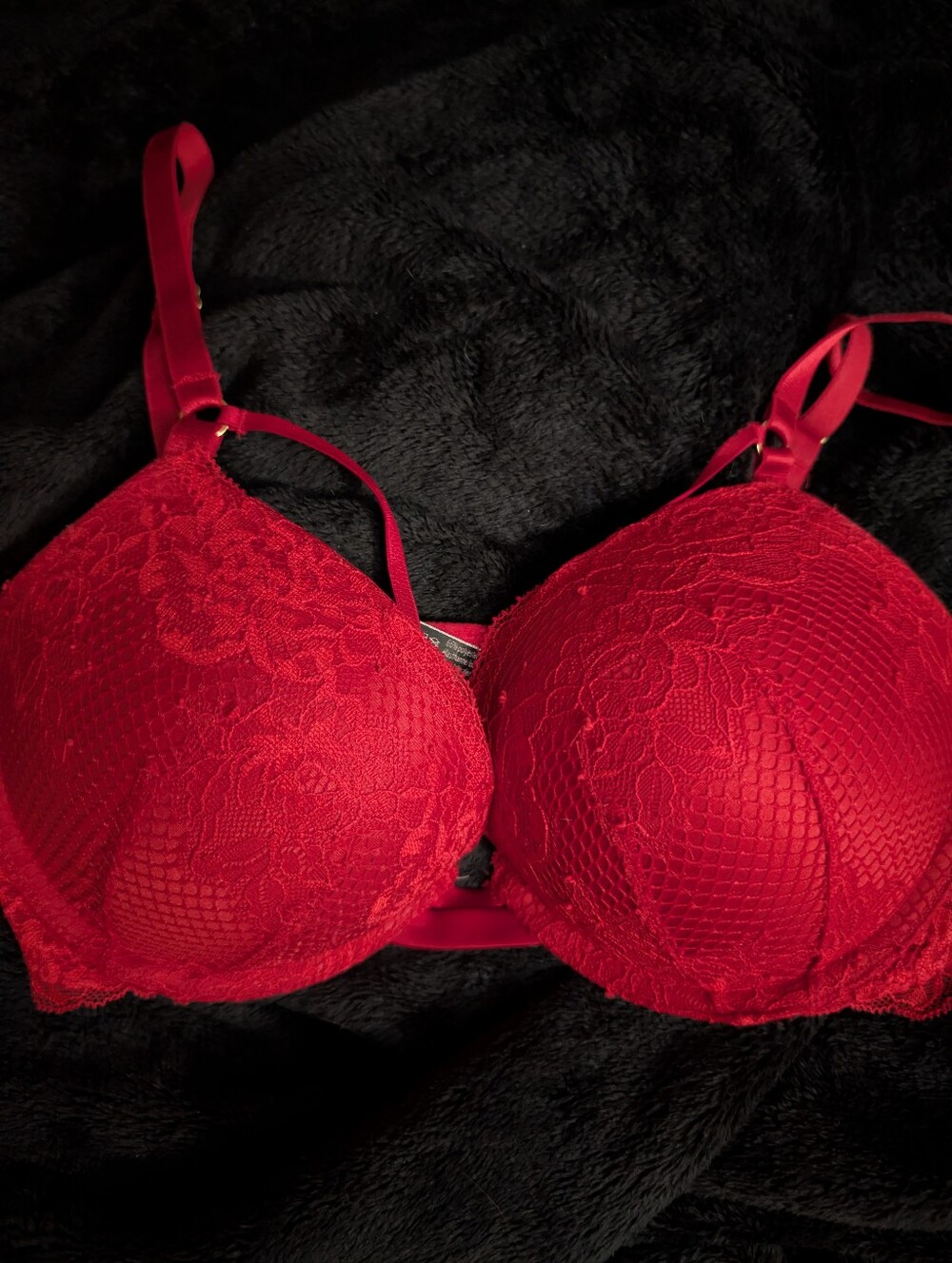 Victoria's Secret Red Lace Push-Up Bra